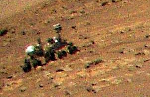 Mars rover from heli